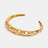 Stainless Steel Inlaid Rhinestone Cutout Bracelet - V.I.P Digital Presence