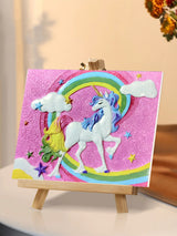 Kit de pintura al óleo 3D DIY de unicornio en relieve