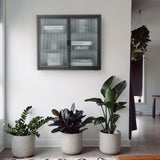 Retro Style Haze Double Glass Door Wall Cabinet With Detachable Shelves for Office Dining Room Living Room