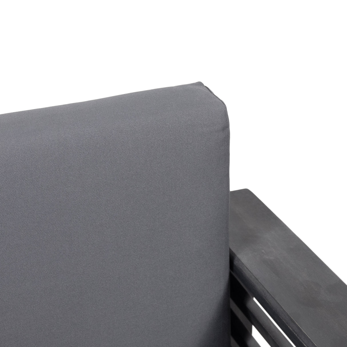 ( Set of 2) Outdoor Acacia Wood Club Chairs with Cushions, Dark Gray, 27.75"D x 32"W x 27.75"H - V.I.P Digital Presence