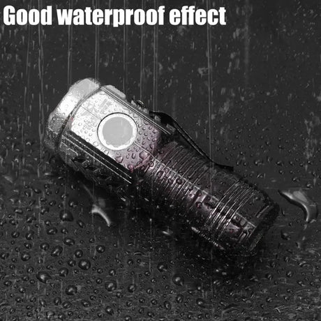 Mini Powerful LED Flashlight USB Rechargeable Strong Light Torch with Three Eye Flashlight Portable Camping Fishing Lantern - V.I.P Digital Presence