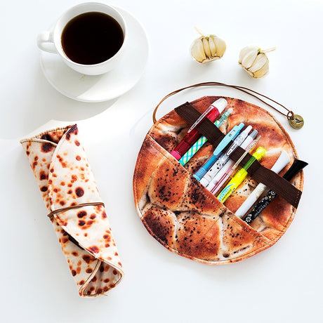 Stationery box fun pancake man student personality pencil case simulation pencil storage box - V.I.P Digital Presence