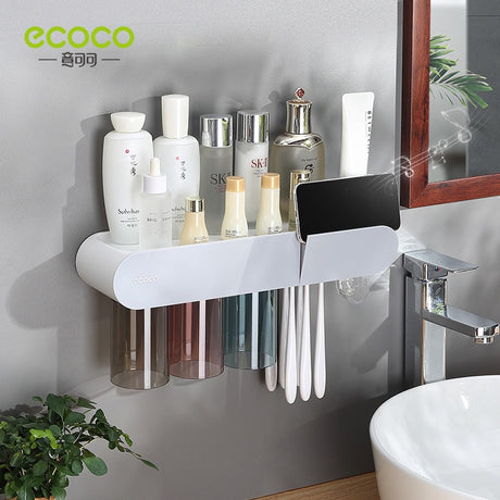 Toothbrush holder wall mounted home mouthwash cup electric non perforated dental tools, dental cylinder set holder - V.I.P Digital Presence