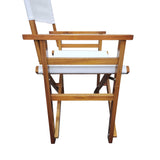 Folding Chair Wooden Director Chair Canvas Folding Chair Folding Chair 2pcs/set populus + Canvas (Color : White) - V.I.P Digital Presence