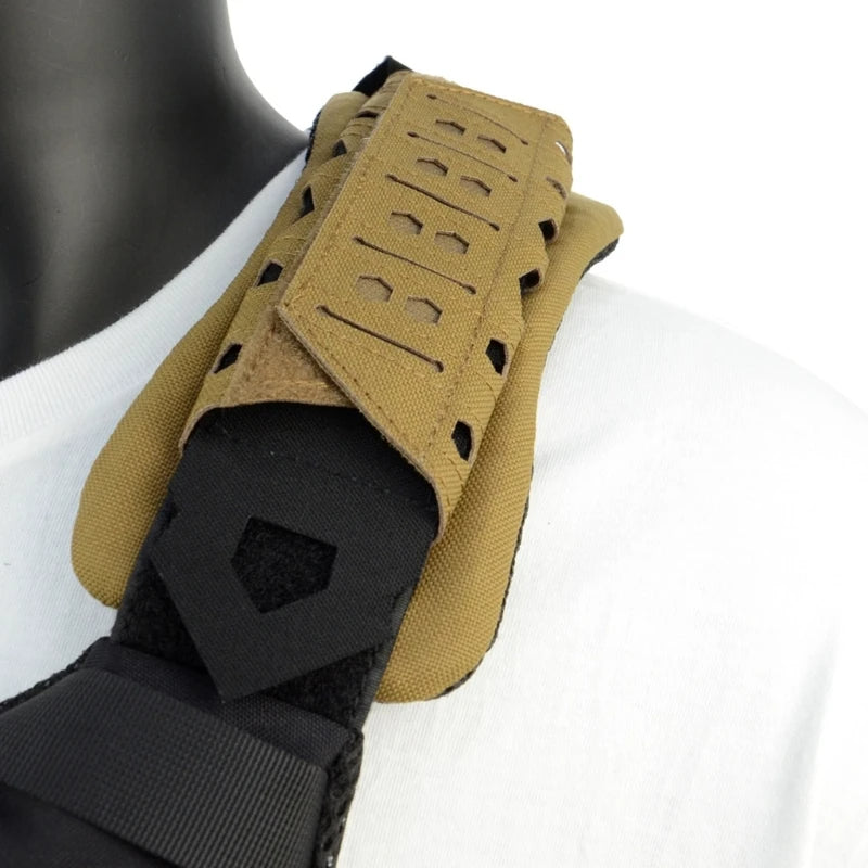 Laser Cutting Tactical Vest Shoulder Strap Pads Outdoor Backpack Breathable Mesh Cushion Shoulder Pad For Hunting Vest - V.I.P Digital Presence