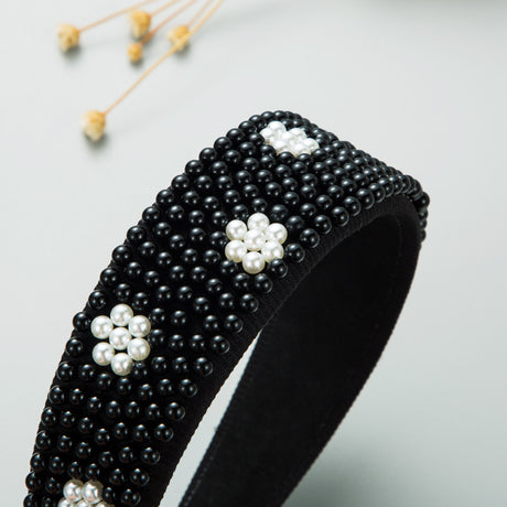 New Fashion Full Pearl Wide Edge Shampoo Headband Pressed Hair Ornament - V.I.P Digital Presence