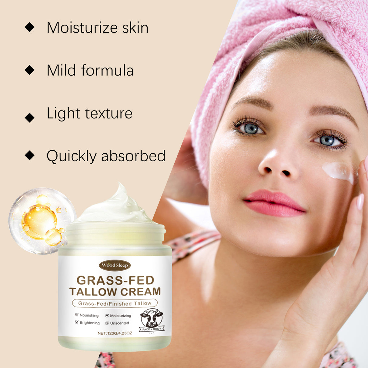 Butter Moisturizing Cream Brightening Skin, Nourishing Skin, Moisturizing And Repairing Skin Elasticity And Luster