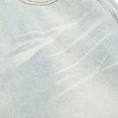 American Cleanfit Washed Denim Long Pants Men's Vintage Street Fashion Loose Straight Leg Distressed Wide Leg Dad Trousers - V.I.P Digital Presence