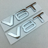 Suitable for Audi V6T V8T metal logo A4LA6LS7Q5Q3 displacement personalized modification leaf plate car sticker - V.I.P Digital Presence