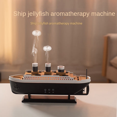 Simulated ship smoke ring aromatherapy machine desktop creative volcano spray jellyfish cruise fragrance humidifier - V.I.P Digital Presence