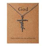 Faith Religious Gift Stainless Steel Cross Collarbone Chain Sweater Chain - V.I.P Digital Presence