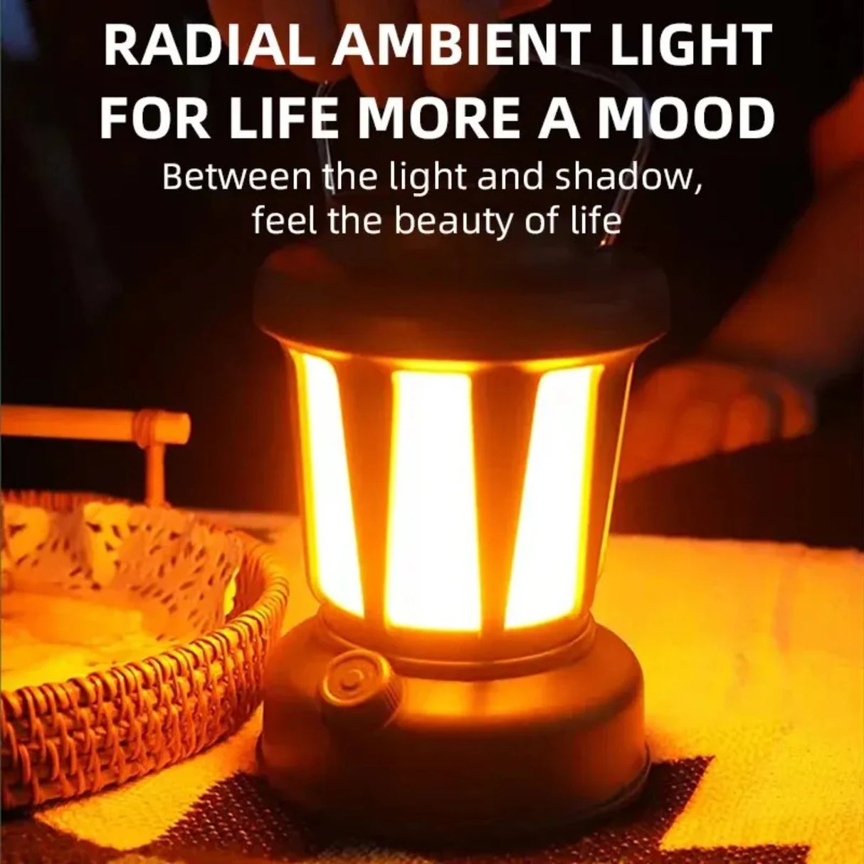 Outdoor solar rechargeable camping light, multifunctional LED strong light charging camping atmosphere tent light - V.I.P Digital Presence