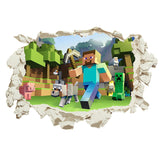 Minecraft run away My World Wall Stickers Living Room Children's Room Removable Decorative PVC Stickers - V.I.P Digital Presence