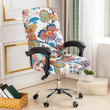 Stretch Printed Computer Office Chair Covers Soft Fit Universal Desk Rotating Slipcovers Removable Washable Anti-Dust Spandex - V.I.P Digital Presence
