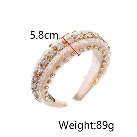 Retro Baroque colored glass drill sponge hair hoop - V.I.P Digital Presence