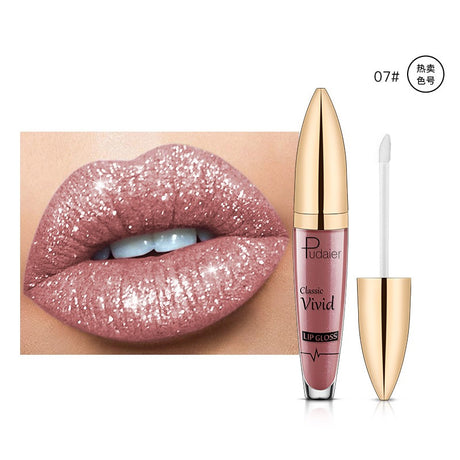 Pudaier matte pearl gloss lip gloss does not stick to cup lip glaze, develops color, liquid lipstick, and lip gloss - V.I.P Digital Presence
