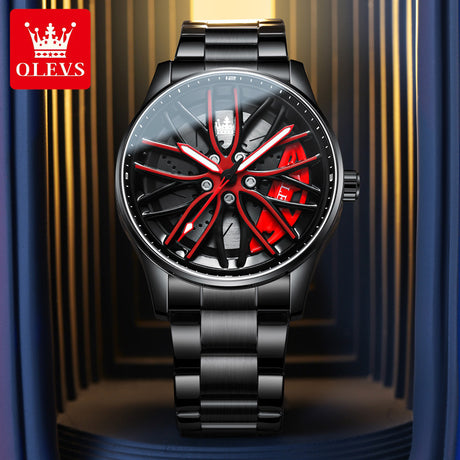 Men's wheel hub rotating fashionable and waterproof quartz watch - V.I.P Digital Presence
