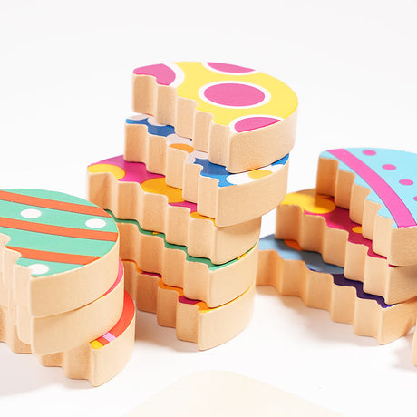 Children's Fun Puzzle Easter Egg Color Shape Matching Color Pattern Cognitive Early Education Thinking Logic Wooden Toys - V.I.P Digital Presence