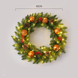 Christmas wreath rattan 30/40/50/60cm Christmas decoration wreath door hanging scene - V.I.P Digital Presence