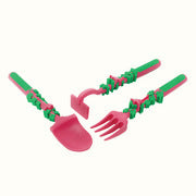 Dinneractive car bulldozer excavator fork shovel dining plate children's tableware three sets - V.I.P Digital Presence