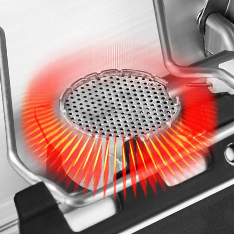 Estufa de gas portátil plegable de 2600 W, resistente al viento, con quemador de agua hervida y quemador plegable para acampar.