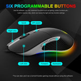 imice X6 High configuration USB Wired Gaming Mouse Computer Gamer 6400 DPI Optical Mice for Laptop PC Game Mouse - V.I.P Digital Presence