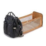 Baby Infant Nappy Changing Bag Portable Large Capacity Folding Crib Diaper Backpack Stroller Straps Pad for Travel Outdoor 28GD - V.I.P Digital Presence