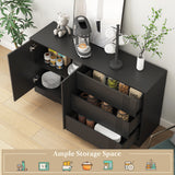 Modern kitchen buffet lockers with storage space, drawers and doors, and a large coffee bar with adjustable kitchen shelves - V.I.P Digital Presence