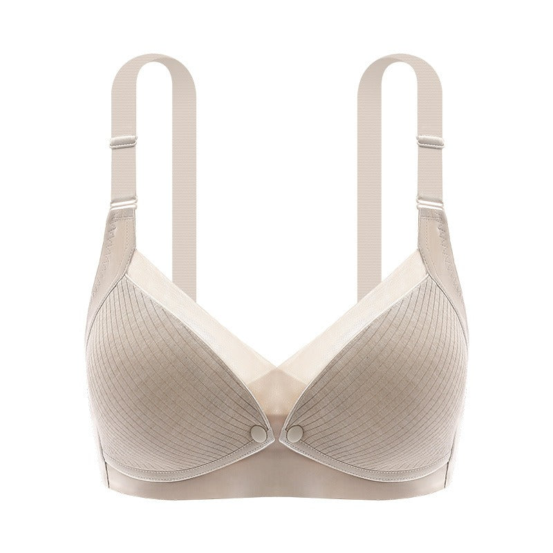 Nursing Underwear Maternity Underwear Front Open Buckle Thin Seamless Bra Cotton Lining Large Size Nursing Bra - V.I.P Digital Presence