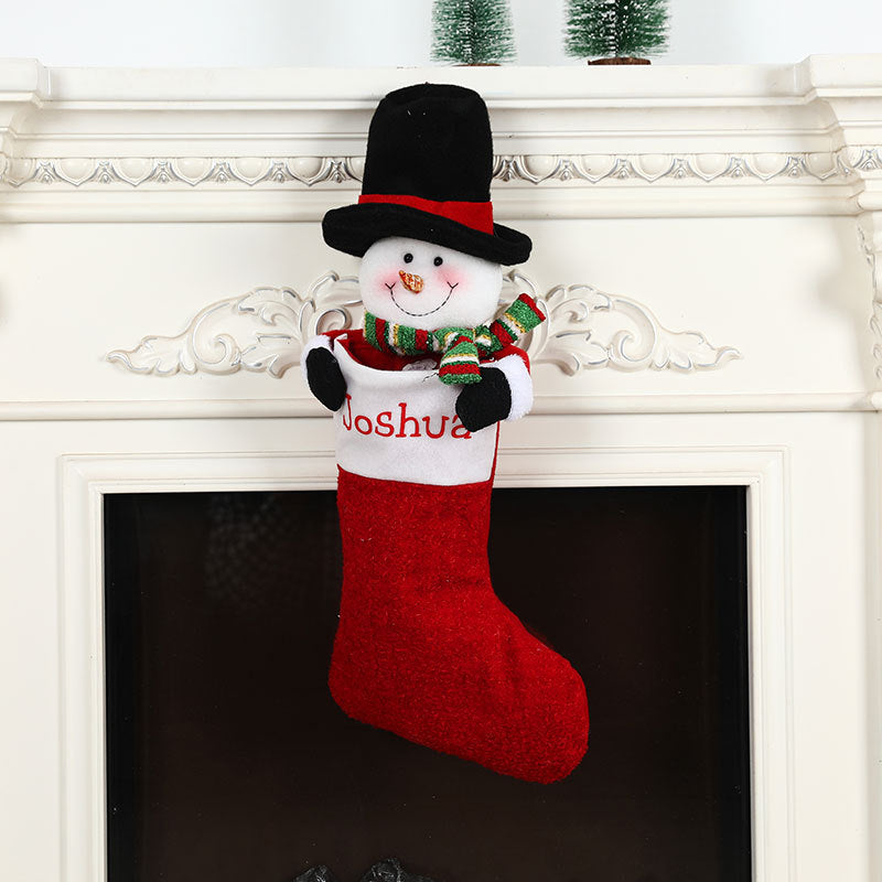 Christmas Decorations Single Head Hug Christmas Socks Gift Bag Candy Bag Christmas Eve Bedhead Pendant - V.I.P Digital Presence