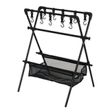 Estante plegable para acampar al aire libre, tendedero para coche de camping, red de secado, tendedero, estante de almacenamiento