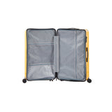 Luggage Set 4 pcs (20"/24"/29"/Travel Bag), PC+ABS Durable Lightweight Luggage with Collapsible Cup Holder TSA Lock, Yellow