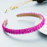 Hair Hoop Hand-Woven Beaded Headband Female Baroque Sponge Hair Bundle Korean Face Wash Hair Accessories - V.I.P Digital Presence