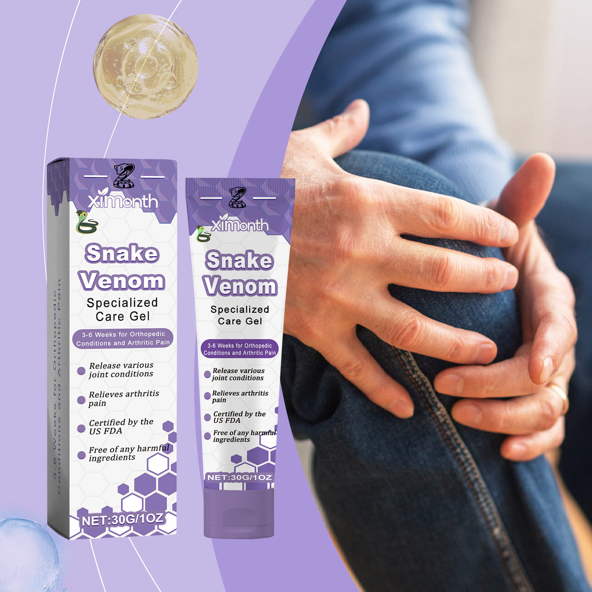Snake Venom Joint Care Gel Relieves Pain In Joints, Muscles And Bones And Body Massage Cream - V.I.P Digital Presence