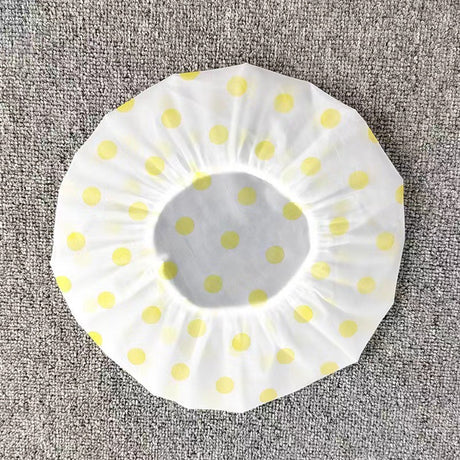 Thickened Shower Cap Wholesale Non-disposable Waterproof Polka Dot PVC Adult Bath Cap PE Oil-proof - V.I.P Digital Presence
