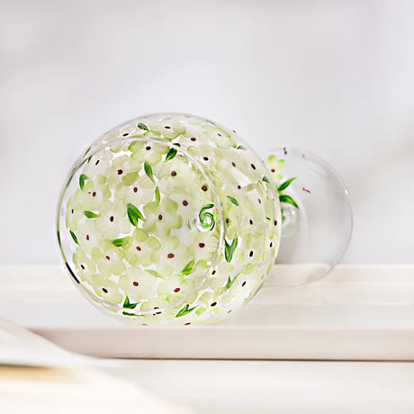 1 Piece Hand Painted Glass Goblet Cup Creative Red Wine Glasses Cup Flower Painted Stemware for Wedding Party Events - V.I.P Digital Presence