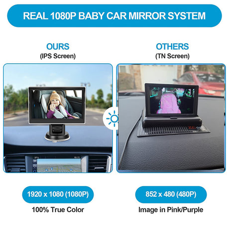 4.3 inch private model HD 1080P car baby monitor car baby mirror - V.I.P Digital Presence