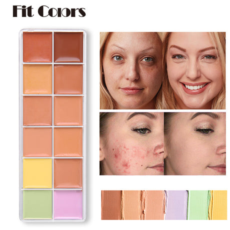 Fit Colors 12 Color Concealer Natural Moisturizing Long Lasting Concealer 3D Concealer - V.I.P Digital Presence