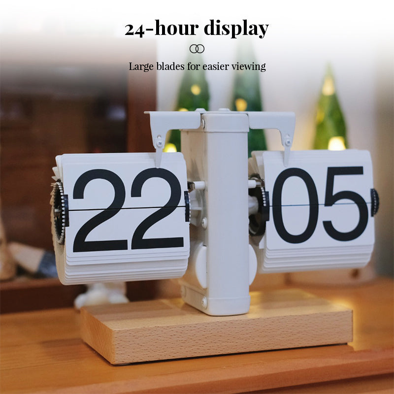 Retro flip digital clock, battery - powered mechanical clock for home & office decor - V.I.P Digital Presence