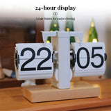 Retro flip digital clock, battery - powered mechanical clock for home & office decor - V.I.P Digital Presence