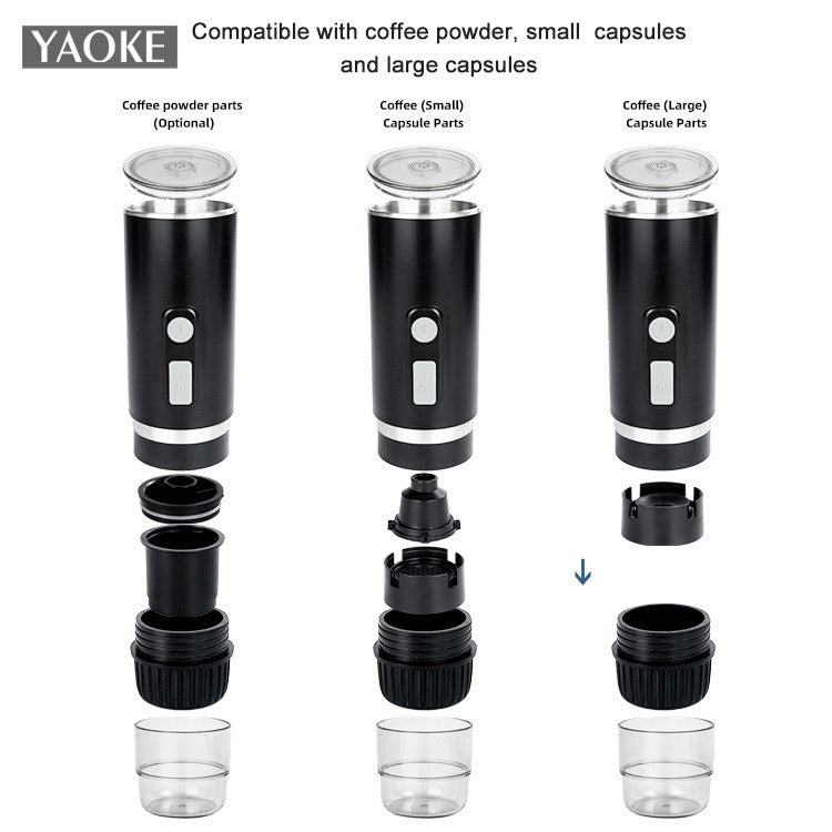 Yaoke portable fully automatic Italian espresso capsule coffee machine large and small capsule coffee powder universal - V.I.P Digital Presence