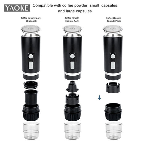 Yaoke portable fully automatic Italian espresso capsule coffee machine large and small capsule coffee powder universal - V.I.P Digital Presence