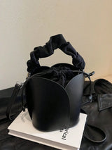 PU Leather Drawstring Bucket Bag - V.I.P Digital Presence