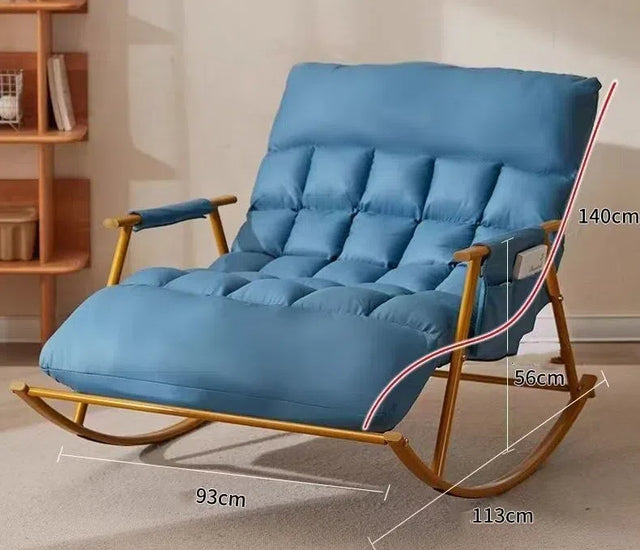 Rocking chair adult lounge chair balcony home leisure chair single lazy person sofa rocking chair lounge chair - V.I.P Digital Presence