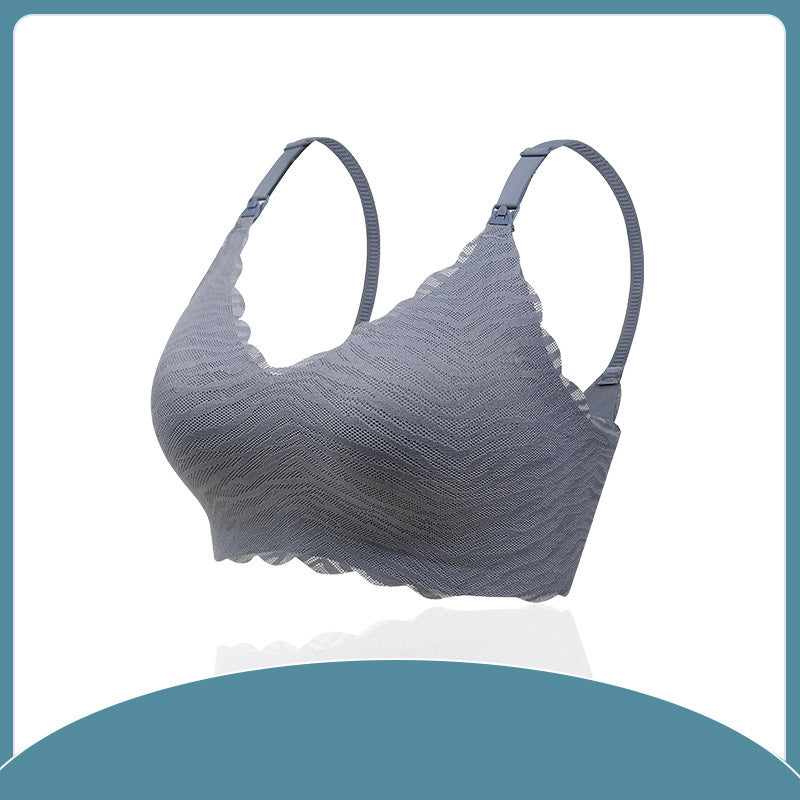 One-Piece Fixed Cup Nursing Underwear Non-Marking No Steel Ring Gathering Pregnancy Comfortable Postpartum Breastfeeding Bra - V.I.P Digital Presence