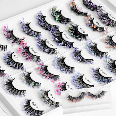New Color Noctilucent Fried False Eyelashes Multi Layer Thick Cross Mink Like Eyelashes 8D FLUFFY - V.I.P Digital Presence