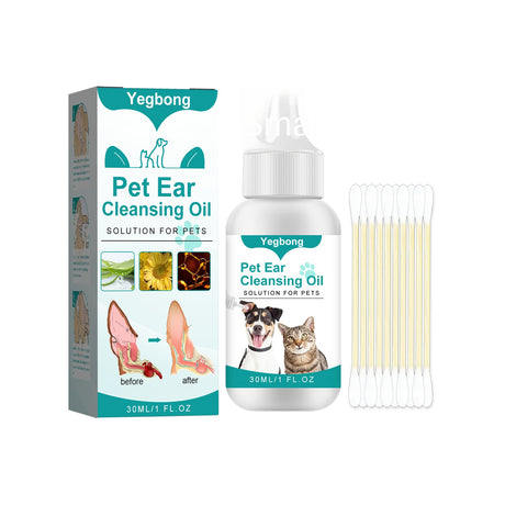 Pet Ear Cleaning Oil for Cats and Dogs - Cleansing, Deodorizing, and Removing Mites from Ears - V.I.P Digital Presence