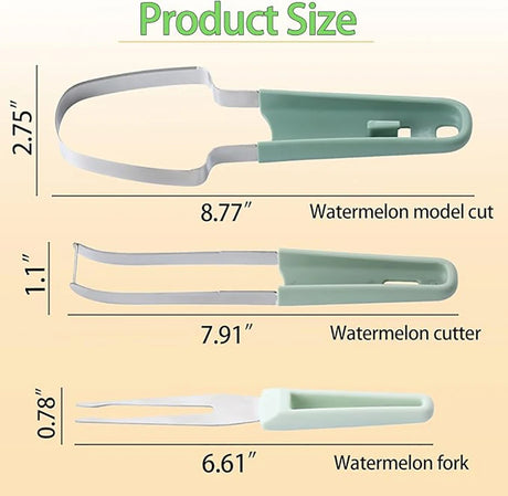 3-in-1 Watermelon Cutter Stainless Steel Fruit Carving Knife Multi-functional Melon Fork Slicer Tool for Camping Kitchen Gadgets - V.I.P Digital Presence