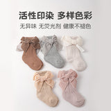Calcetines gruesos de aguja para bebé, calcetines de otoño e invierno, calcetines cortos de longitud media para niños y niñas, calcetines de felpa de princesa