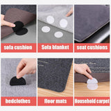 5 Pairs Double-sided Fixed Magic Sticky Self Adhesive Hook Loop Round Pads Craft Tape Bedcloths Sofa Carpet Non-slip Holder